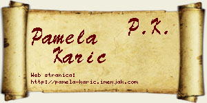 Pamela Karić vizit kartica